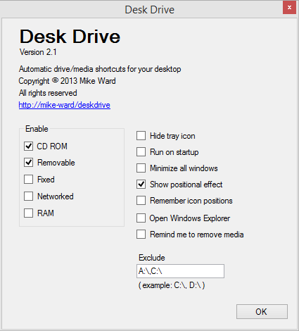 Desk Drive screen shot